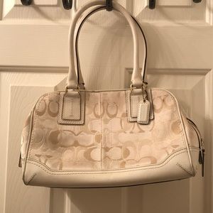 White/cream Authentic Coach bag